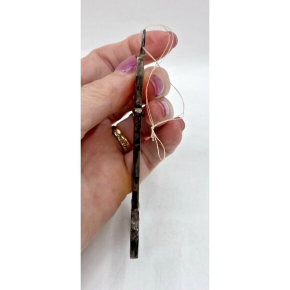 Vintage Stained Glass Candle Christmas Ornament Handmade Holiday Sun Catcher - Picture 2 of 10